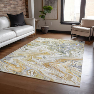 Dalyn Ravenna RN8 Linen Machine Washable Area Rug Lifestyle Image Feature