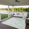 Dalyn Ravenna RN8 Sky Machine Washable Area Rug Outdoor Lifestyle Image Feature