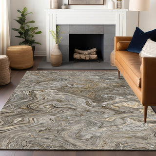 Dalyn Ravenna RN8 Taupe Machine Washable Area Rug Lifestyle Image Feature