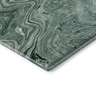 Dalyn Ravenna RN8 Teal Machine Washable Area Rug Corner Image