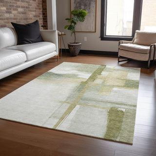 Dalyn Ravenna RN9 Aloe Machine Washable Area Rug Lifestyle Image Feature