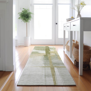 Dalyn Ravenna RN9 Aloe Machine Washable Area Rug Runner Lifestyle Image Feature