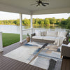 Dalyn Ravenna RN9 Blue Machine Washable Area Rug Outdoor Lifestyle Image Feature