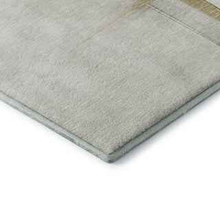 Dalyn Ravenna RN9 Putty Machine Washable Area Rug Corner Image
