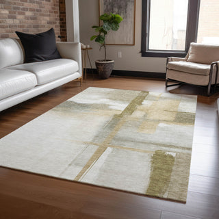 Dalyn Ravenna RN9 Putty Machine Washable Area Rug Lifestyle Image Feature