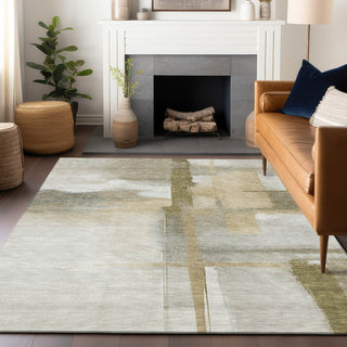 Dalyn Ravenna RN9 Putty Machine Washable Area Rug Lifestyle Image Feature