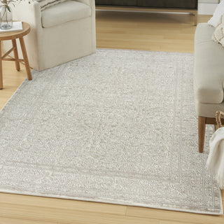 Nourison Renewed RNW03 Ivory Beige Area Rug Corner Image