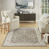 Nourison Renewed RNW04 Ivory Mocha Area Rug Corner Image