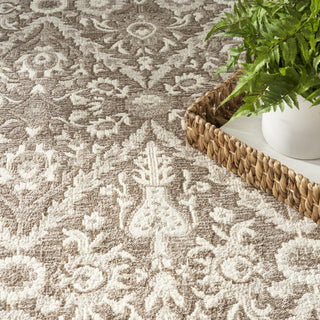 Nourison Renewed RNW04 Ivory Mocha Area Rug Corner Image