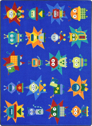 Joy Carpets Kid Essentials Robot Invasion Multi Area Rug