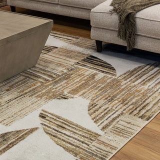 Karastan Milestones Rock Ridge Tan Area Rug by Drew and Jonathan Home Lifestyle Image Feature