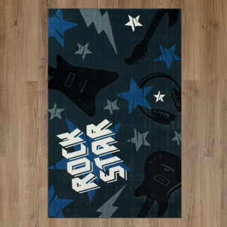 Mohawk Home Prismatic Rock Star Blue Area Rug