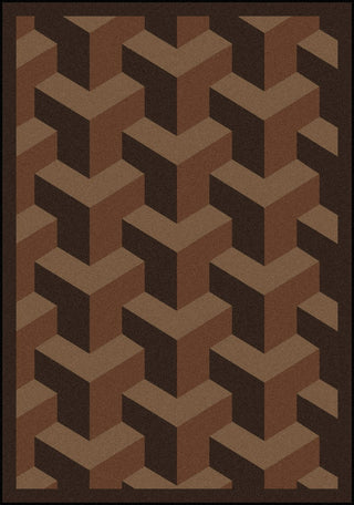 Joy Carpets Kaleidoscope Rooftop Chocolate Area Rug