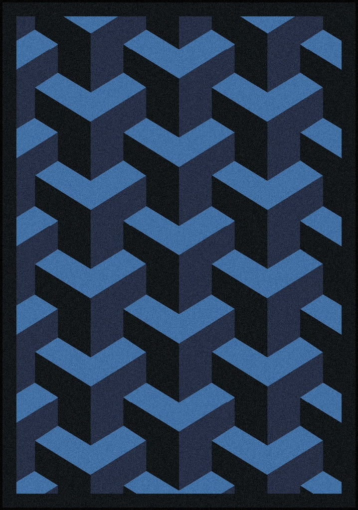 Joy Carpets Kaleidoscope Rooftop Navy Area Rug