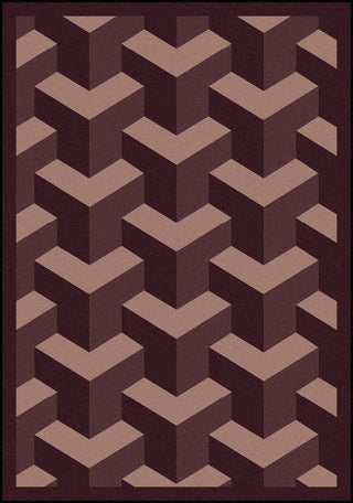 Joy Carpets Kaleidoscope Rooftop Plum Area Rug