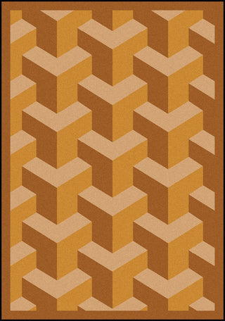 Joy Carpets Kaleidoscope Rooftop Wheat Area Rug