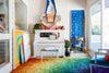 Loloi II Barcelona Shag BS-01 Rainbow Area Rug Roomscene