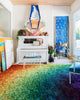 Loloi II Barcelona Shag BS-01 Rainbow Area Rug Roomscene Feature