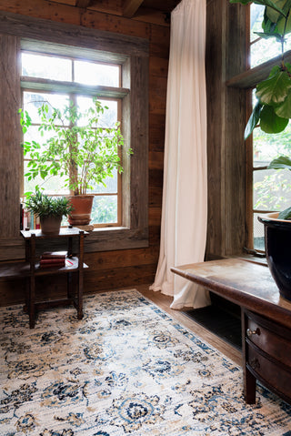 Loloi Torrance TC-05 Grey / Navy Area Rug Roomscene Feature