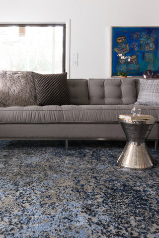 Loloi Viera VR-07 Grey / Navy Area Rug Roomscene Feature