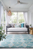Loloi Weston HWS02 Aqua Area Rug Roomscene Feature
