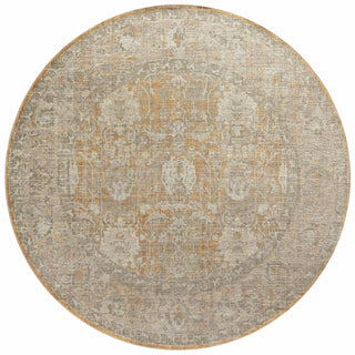 Chris Loves Julia x Loloi Rosemarie ROE-01 Gold/Sand Area Rug Round Image