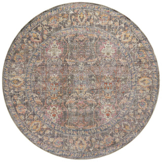 Chris Loves Julia x Loloi Rosemarie ROE-01 Stone/Multi Area Rug Round Image