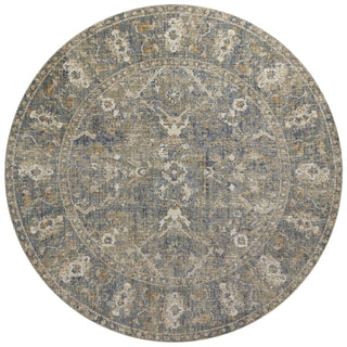 Chris Loves Julia x Loloi Rosemarie ROE-03 Sand/Lagoon Area Rug Round Image
