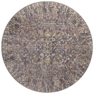 Chris Loves Julia x Loloi Rosemarie ROE-04 Graphite/Multi Area Rug Round Image