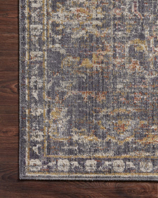 Chris Loves Julia x Loloi Rosemarie ROE-04 Graphite/Multi Area Rug Corner Image