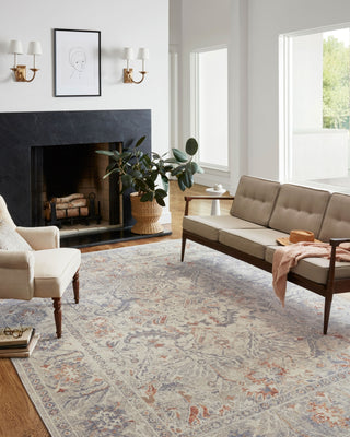 Chris Loves Julia x Loloi Rosemarie ROE-05 Oatmeal/Lavender Area Rug Lifestyle Image Feature