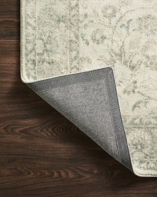 Loloi Rosette ROS-02 Ivory/Silver Area Rug Backing Image