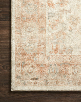 Loloi Rosette ROS-03 Ivory/Terracotta Area Rug Corner Image