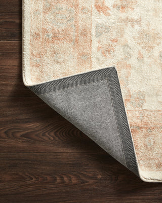 Loloi Rosette ROS-03 Ivory/Terracotta Area Rug Backing Image