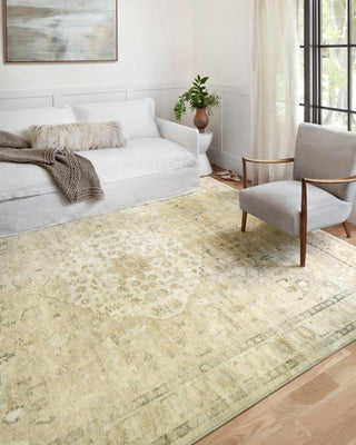 Loloi Rosette ROS-05 Sand/Ivory Area Rug Lifestyle Image Feature