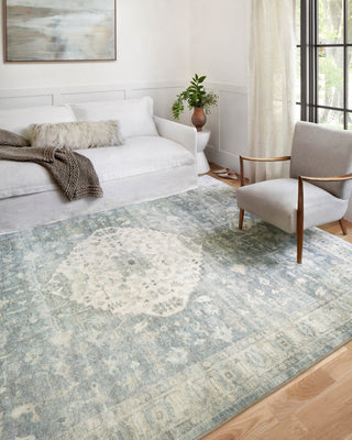 Loloi Rosette ROS-07 Denim/Fog Area Rug Lifestyle Image Feature