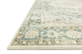 Loloi Rosette ROS-08 Teal/Ivory Area Rug Corner Image