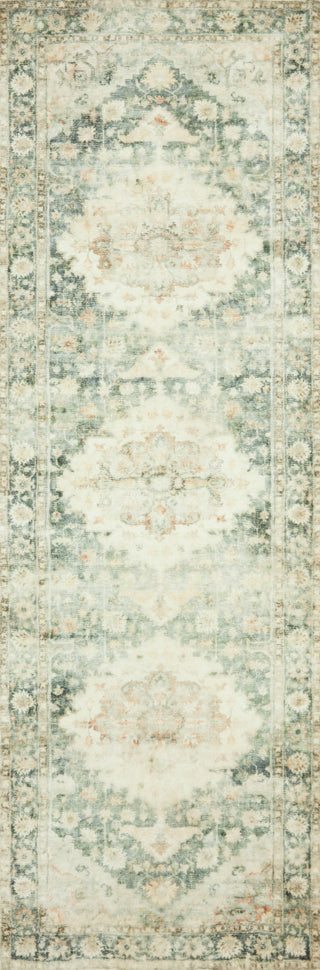 Loloi Rosette ROS-08 Teal/Ivory Area Rug Runner Image