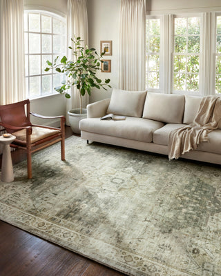 Loloi Rosette ROS-09 Sage/Beige Area Rug Lifestyle Image Feature