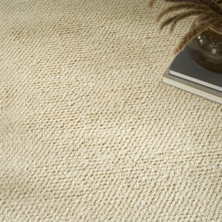Nourison Pure Rows ROW01 Ivory Beige Area Rug by DKNY Corner Image