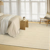 Nourison Pure Rows ROW01 Ivory Beige Area Rug by DKNY Corner Image