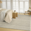 Nourison Pure Rows ROW01 Ivory Grey Area Rug by DKNY Corner Image