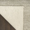 Nourison Pure Rows ROW01 Ivory Grey Area Rug by DKNY Corner Image