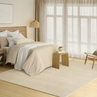 Nourison Pure Rows ROW01 Ivory Area Rug by DKNY Room Image Feature