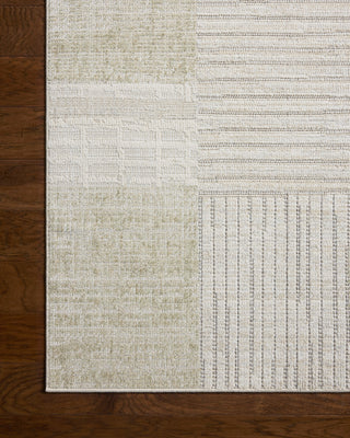 Loloi Roxie ROX-06 Linen / Sage Area Rug Corner Image