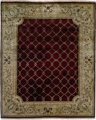 Kalaty Riviera RV-610 Burgundy/Ivory Area Rug