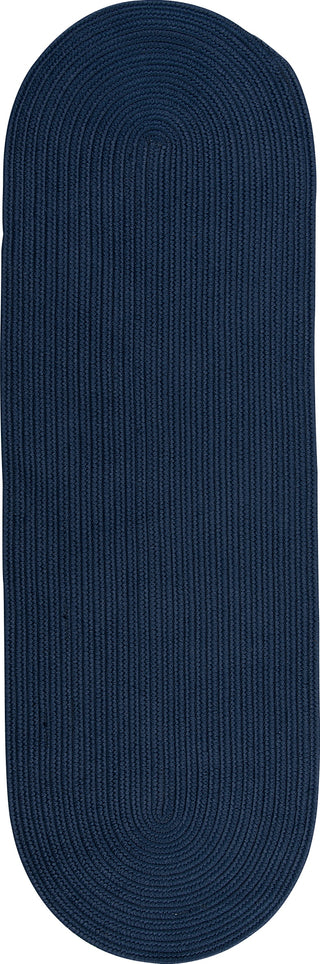 Colonial Mills Reversible Flat-Braid (Oval) Runner RV53 Navy Area Rug