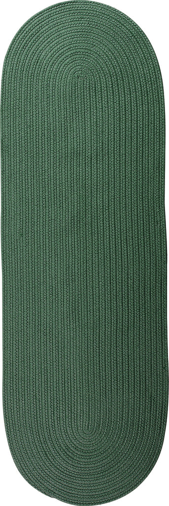 Colonial Mills Reversible Flat-Braid (Oval) Runner RV62 Hunter Green Area Rug