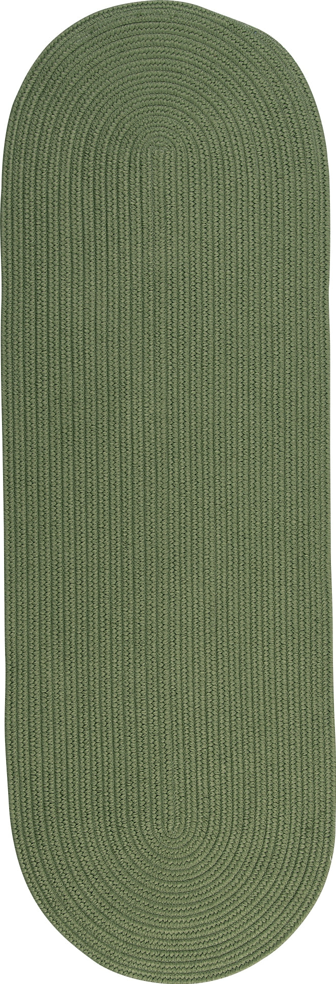 Colonial Mills Reversible Flat-Braid (Oval) Runner RV69 Moss Green Area Rug