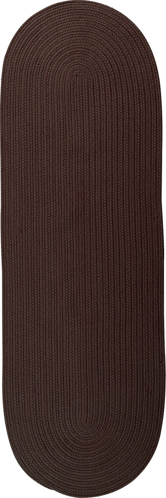 Colonial Mills Reversible Flat-Braid (Oval) Runner RV84 Earth Brown Area Rug